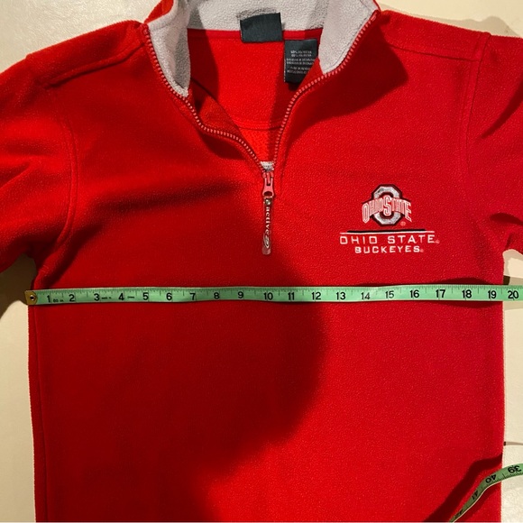 Ohio State Shirt Men’s Small Red Gray Embroidered 1/4 Zip Spellout - Picture 4 of 6